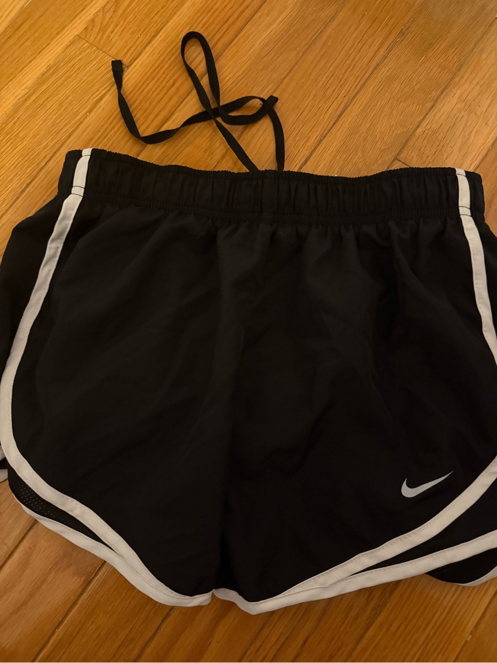 Nike Women’s Black Athletic Shorts with White Trim